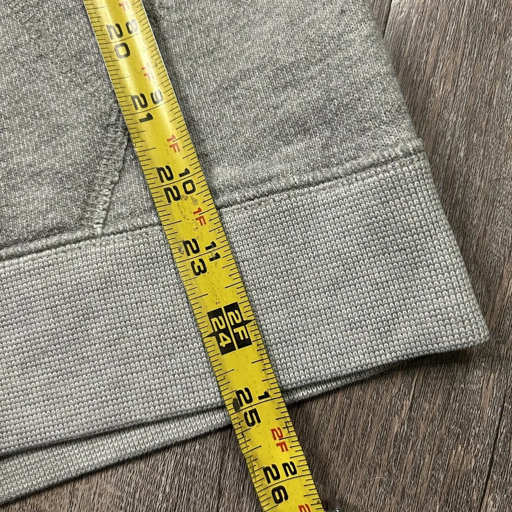 VTG Y2K Abercrombie Fitch Hoodie Mens S gray Faded Distressed Zip Up Spellout